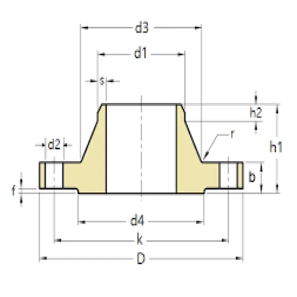 DN 100 flange dimensions
