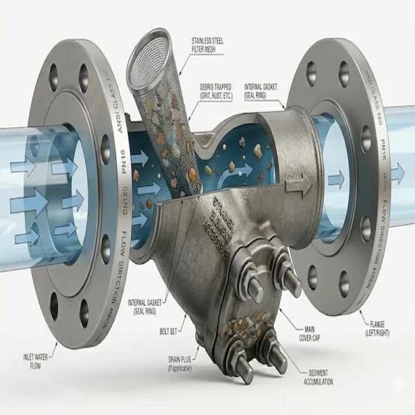 Y Lọc Mặt Bích: Cấu Tạo, Nguyên Lý Và Ứng Dụng Trong Hệ Thống Đường Ống