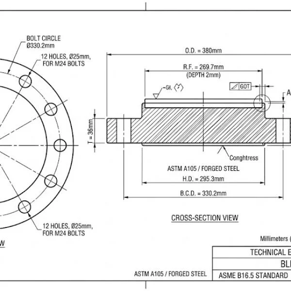 Blind Flange là gì? Thành phần an toàn trong hệ thống Piping