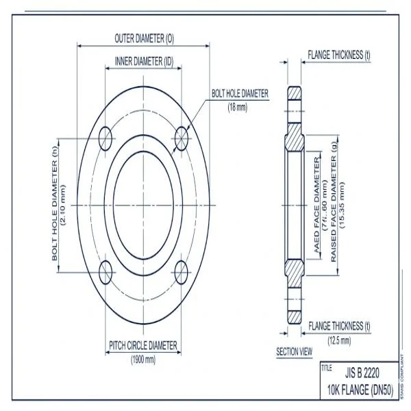 JIS 10k flange dimensions là gì?
