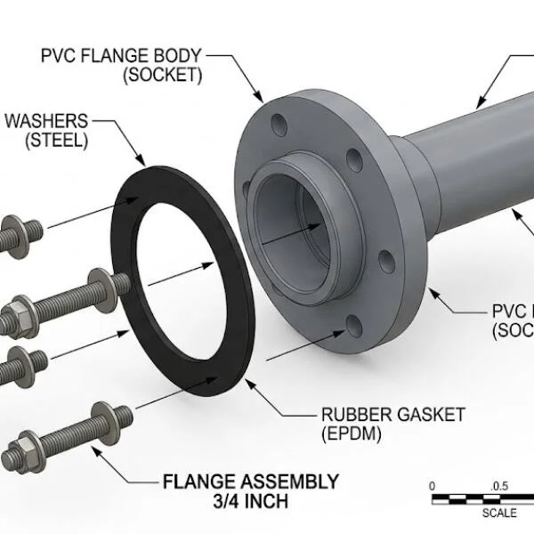 Pvc flange 3 4 là gì?