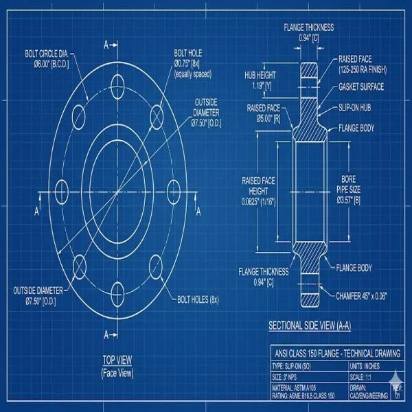 Tiêu chuẩn mặt bích ANSI Class 150 là gì?