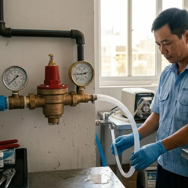 Vệ sinh van áp lực nước