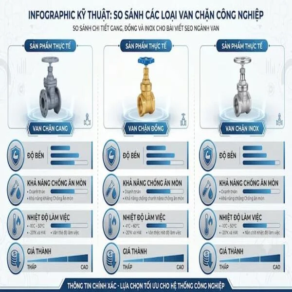 Báo Giá Van Chặn Mới Nhất 2026 – Cập Nhật Đầy Đủ Theo Kích Thước Và Chất Liệu