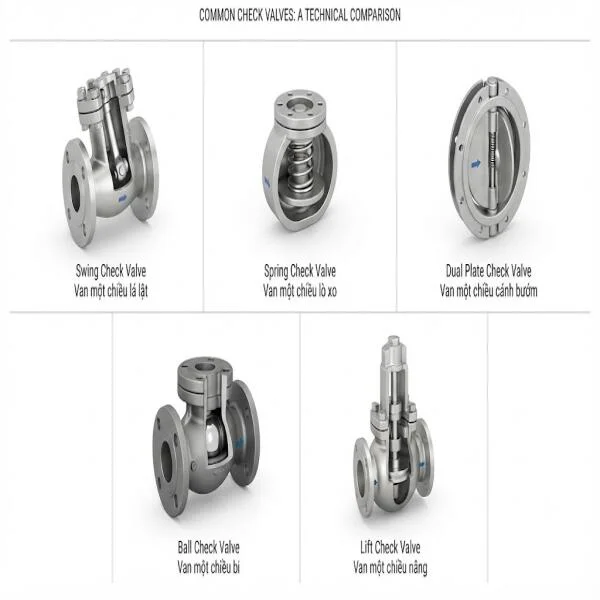 Check Valve là van gì? Hướng dẫn chọn và sử dụng van một chiều hiệu quả nhất