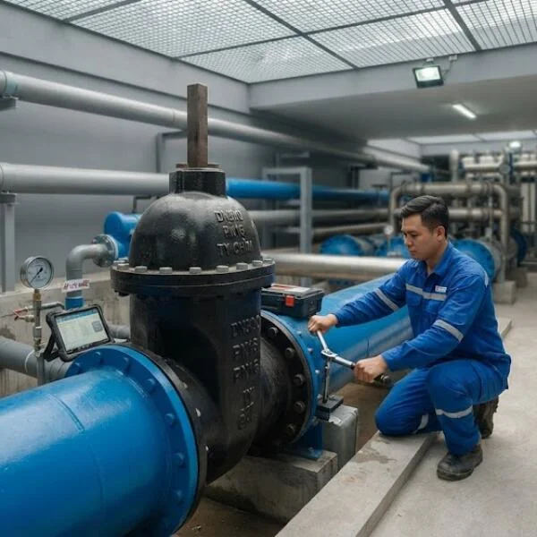 Ứng dụng van cổng ty chìm nắp chụp