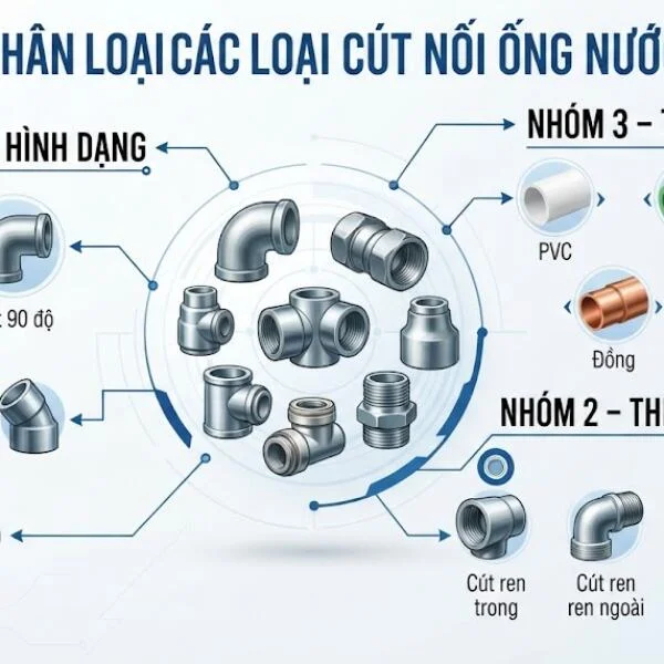 Các loại cút nối ống nước như nào