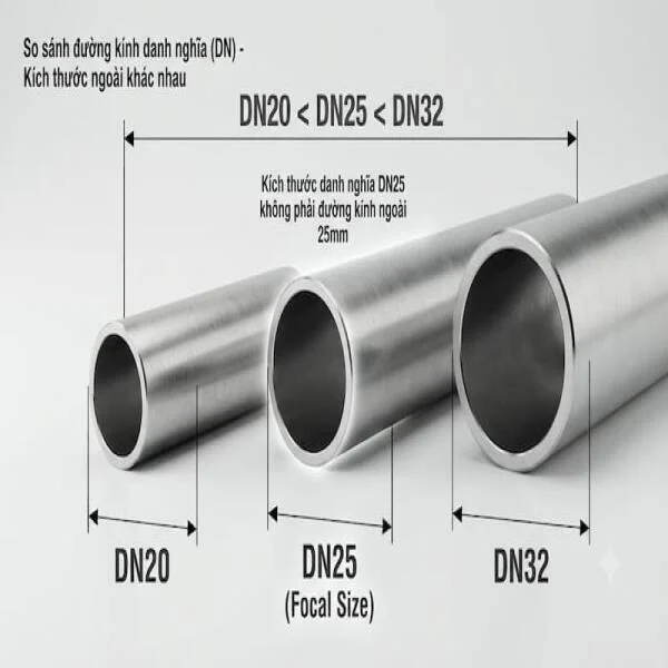 DN25 Là Gì? Kích Thước Bao Nhiêu mm, Tương Đương Phi Bao Nhiêu?
