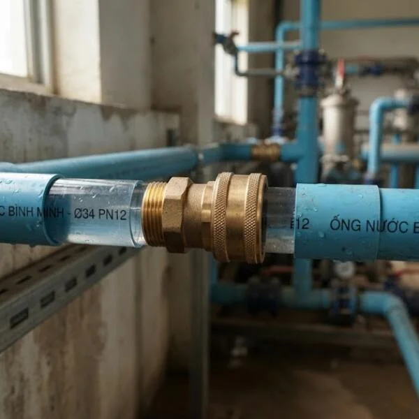 Ứng dụng khớp nối nhanh ống nước phi 34