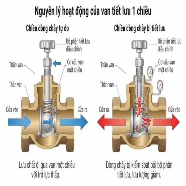 Hiểu Đúng Ký Hiệu Van Tiết Lưu 1 Chiều Trên Bản Vẽ Kỹ Thuật