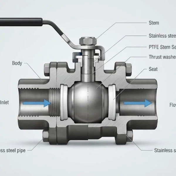 Cấu tạo ss ball valve