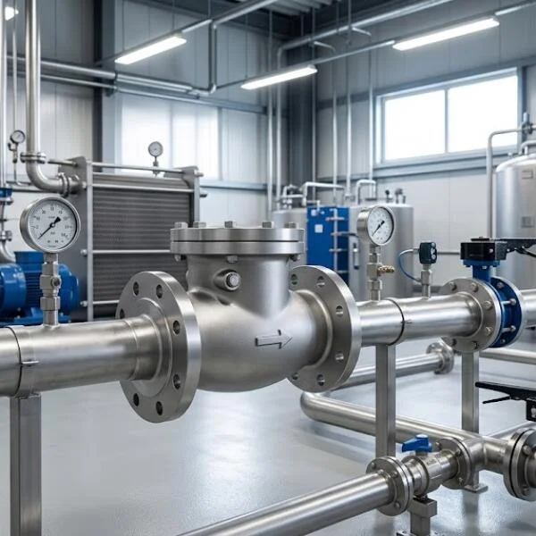 SS304 check valve trong công nghiệp