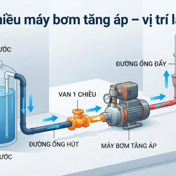 Van 1 chiều máy bơm tăng áp là gì?