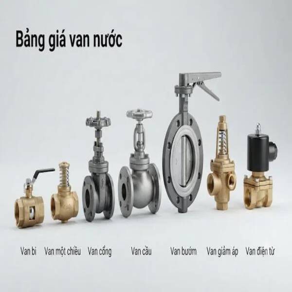 Bảng Giá Van Nước Cập Nhật Mới Nhất: Phân Loại & Hướng Dẫn Báo Giá Chi Tiết