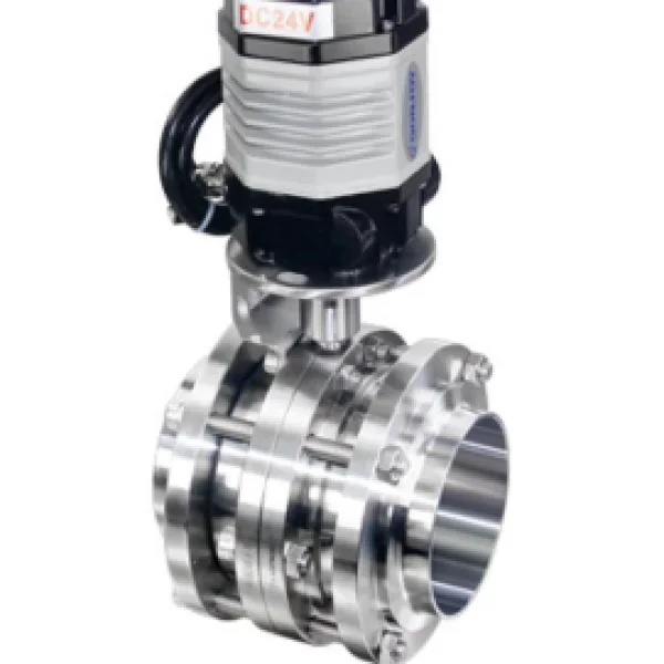 donjoy-food-grade-stainless-steel-clamped-type-electric-sanitary-butterfly-valve-picture-3