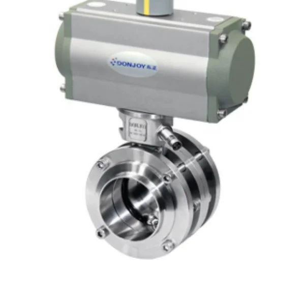 donjoy-pneumatic-316l-sanitary-3-pieces-butterfly-valve-for-beverage
