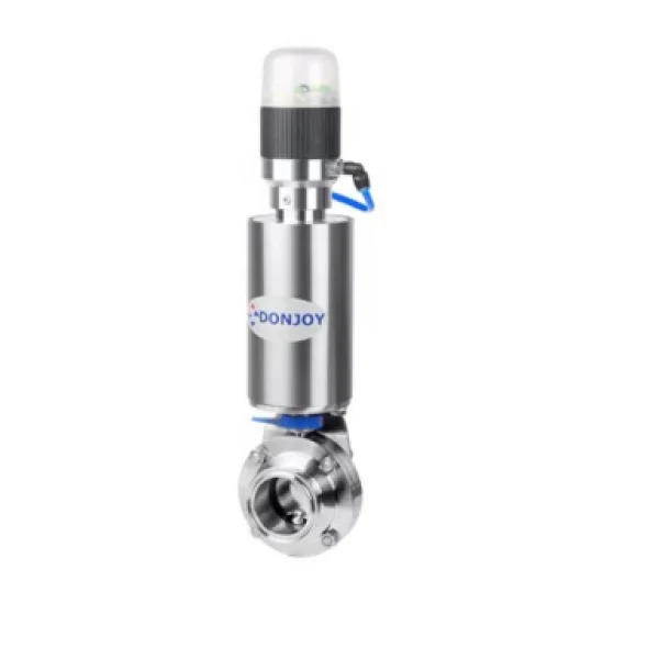 donjoy-sanitary-clamp-pneumatic-butterfly-valve-with-positioner-for-beer-picture-9