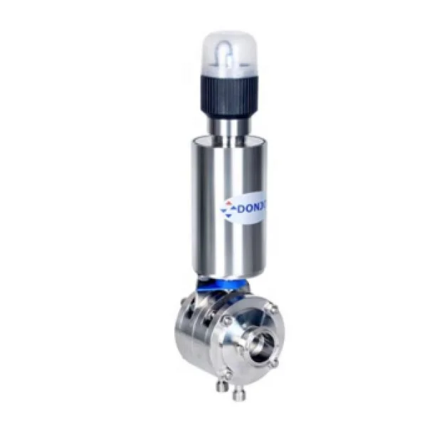 donjoy-ss304-and-ss316l-stainless-steel-sanitary-double-mixing-proof-butterfly-valve-with-positioner-picture-2