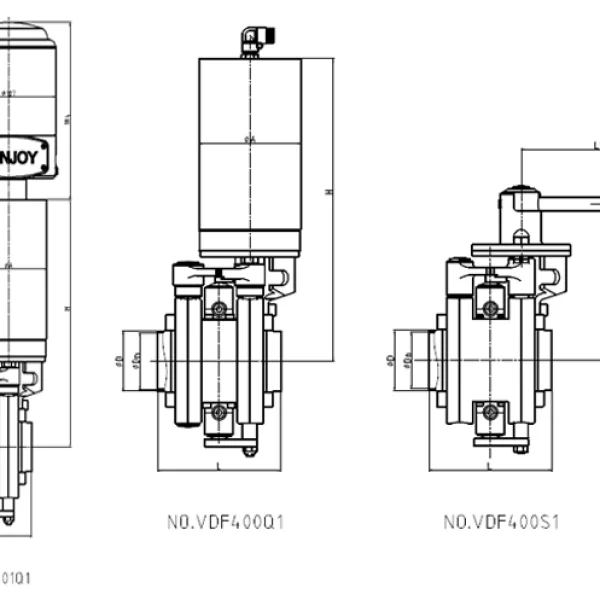 donjoy-ss304-and-ss316l-stainless-steel-sanitary-double-mixing-proof-butterfly-valve-with-positioner-picture-7