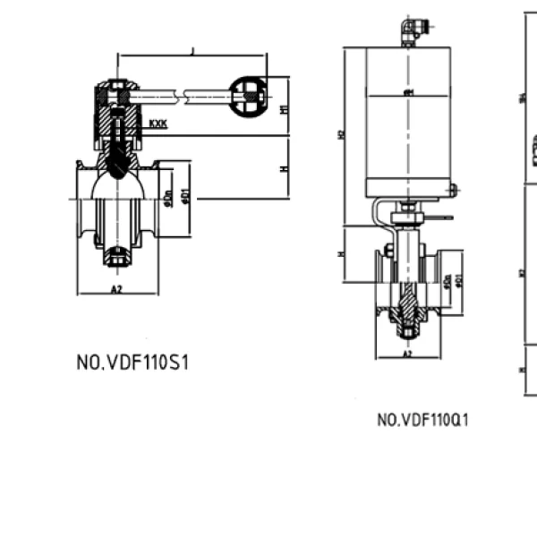 donjoy-stainless-steel-sanitary-pneumatic-clamp-butterfly-valve-for-fluid-picture-4