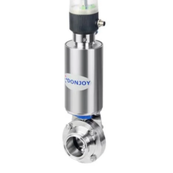 donjoy-stainless-steel-vertical-pneumatic-threaded-butterfly-valve-with-controller-picture-2