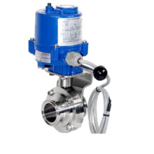 stainless-steel-sanitary-electric-clamp-butterfly-valve-for-fluid-picture-1