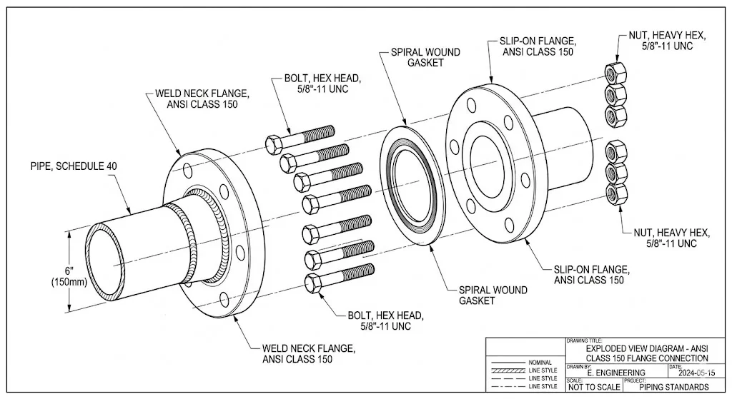 Phân loại Ansi flanges 150