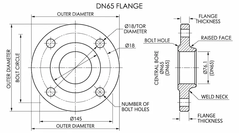 Nguyên lí hoạt động Bích thép dn65