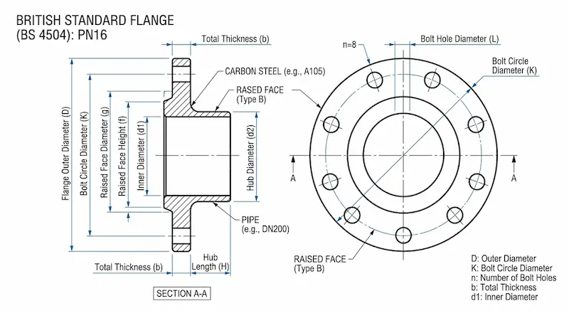 Hình ảnh minh hoạ giới thiệu về British standard flanges