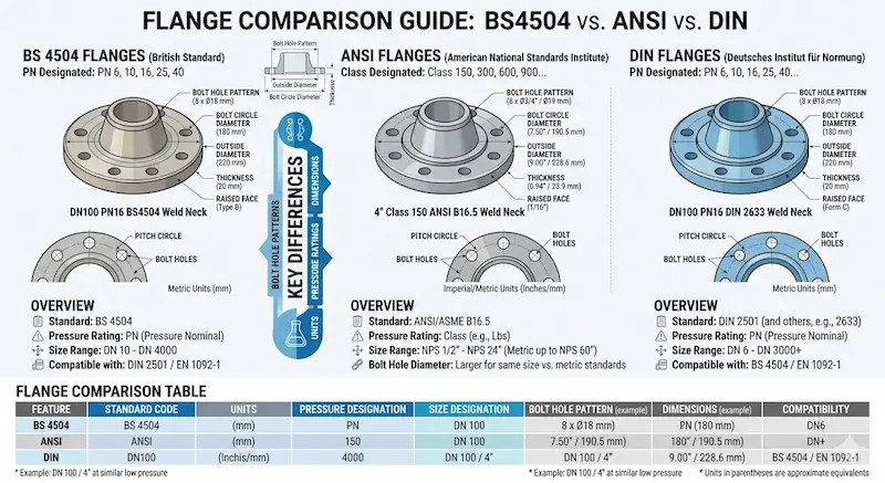 Hình ảnh minh hoạ giới thiệu về thông số British standard flanges