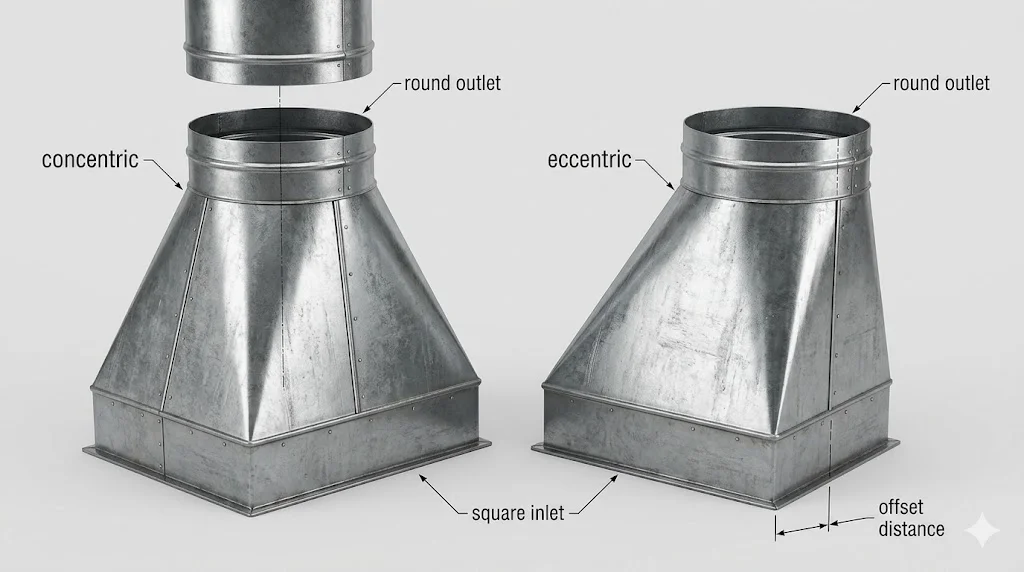 Ứng dụng côn thu vuông tròn