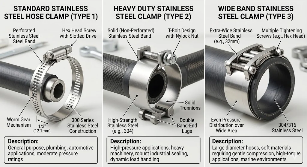 Ứng dụng cùm cổ dê inox