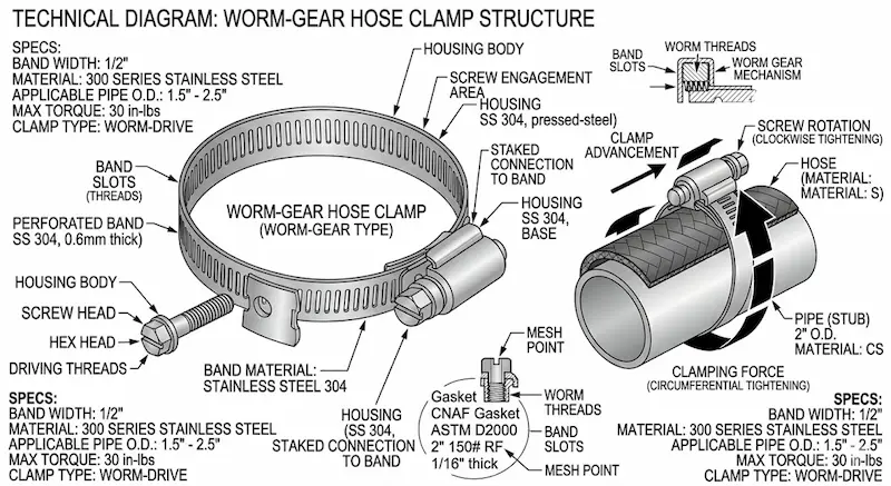 Giới thiệu về thông số đai xiết ống nước
