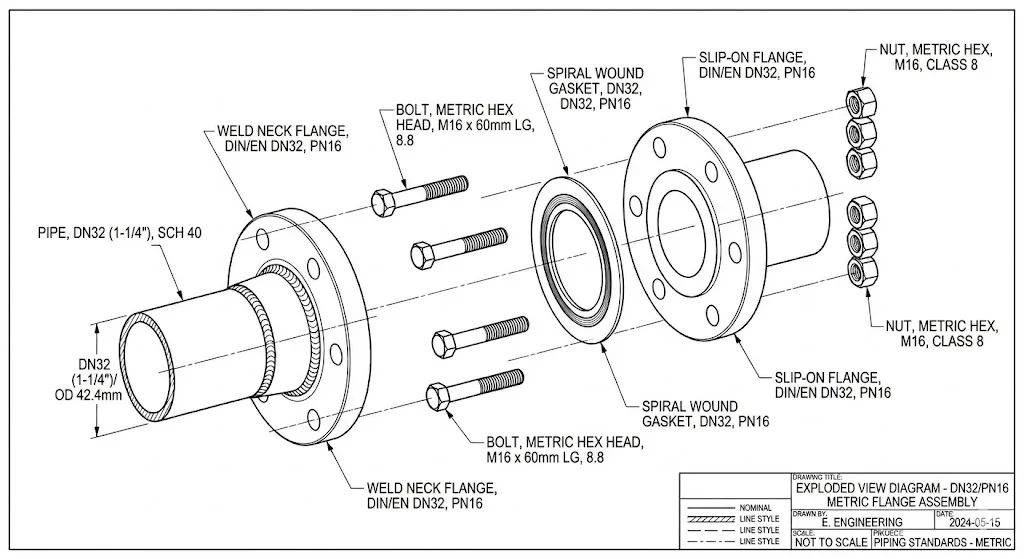 Phân loại dn32 flange