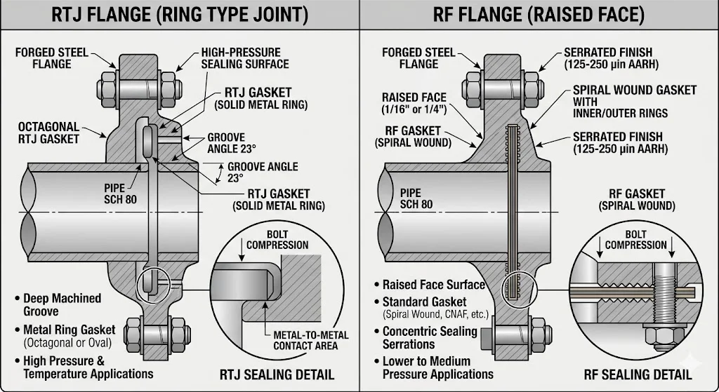 Thông số Flanges rtj