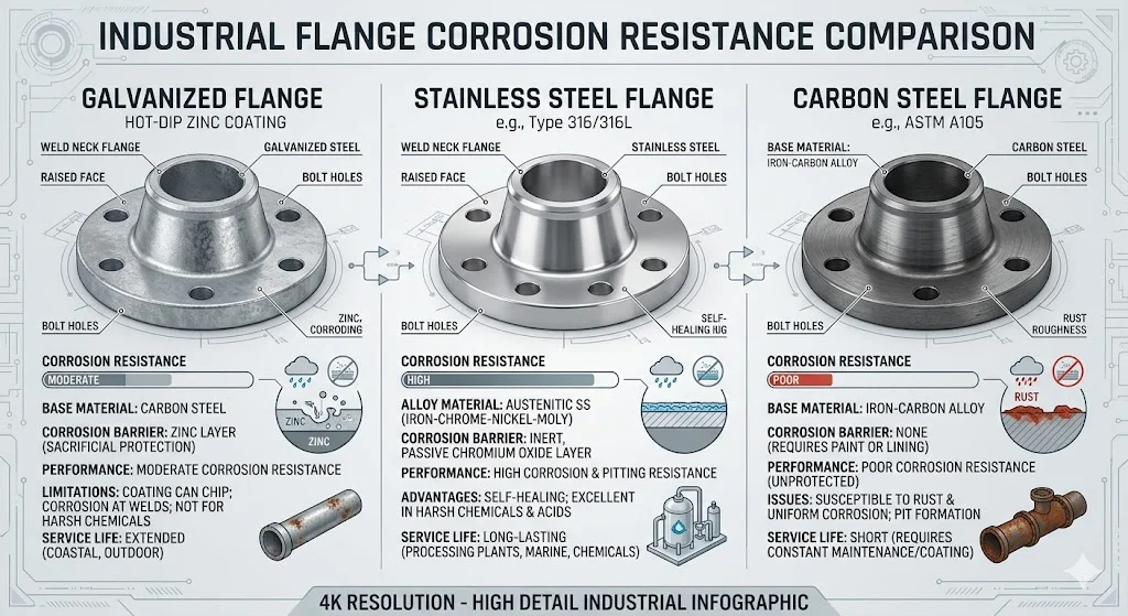 Thông số Galvanized flange