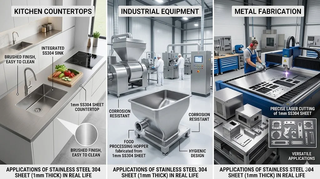 Ứng dụng Giá inox tấm 304 dày 1mm