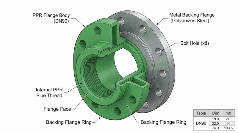 Phân tích mặt bích ppr 90