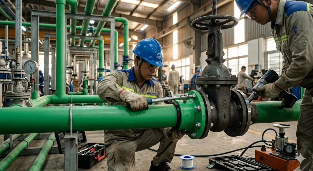 Ứng dụng Mặt bích ppr tiền phong