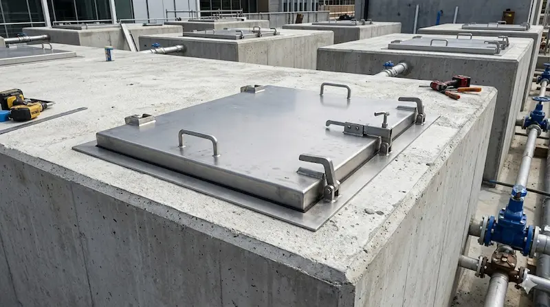 Phân tích Nắp bể nước inox