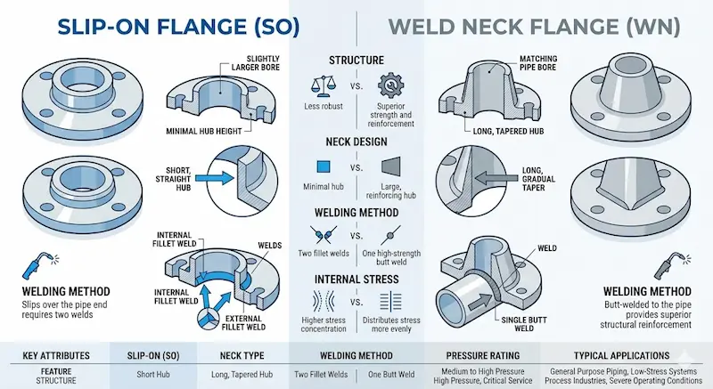 Hình ảnh phân loại slip on flange