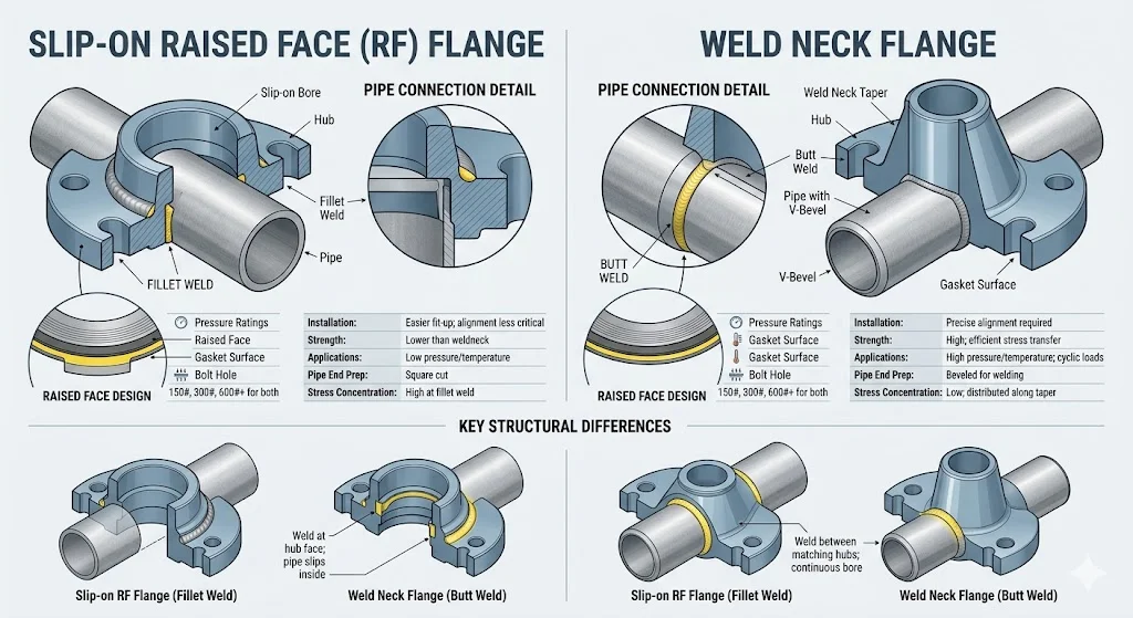 Thông số Slip on rf flange