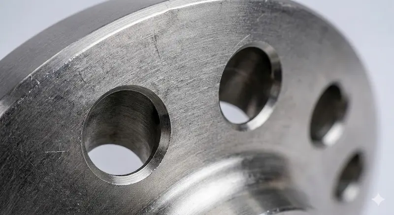 Phân tích Stainless steel flange with holes