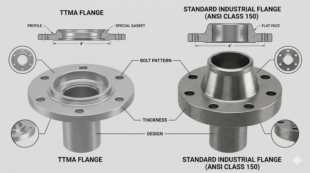 Ứng dụng Ttma flange