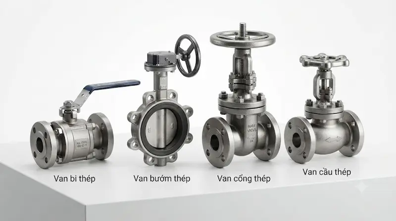 Giới thiệu chi tiết cấu tạo các loại van thép