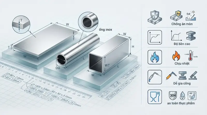 Phân tích chuyên sâu về thông số của thép không gỉ
