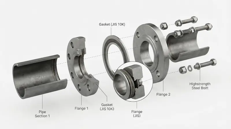 Cấu tạo nguyên lý kết nối của mặt bích