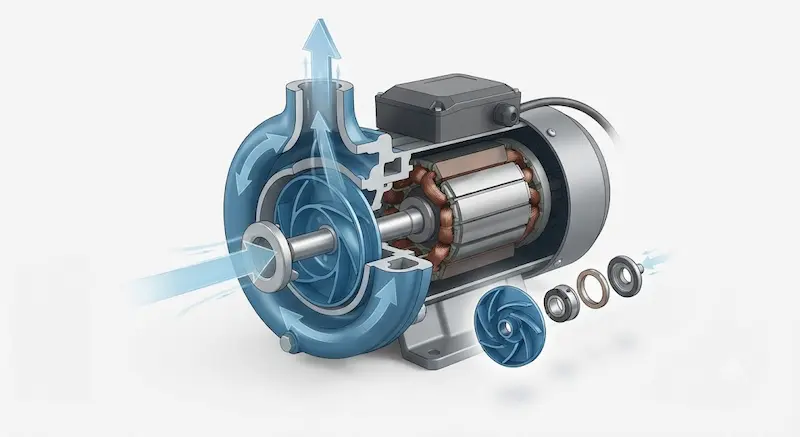 Cấu tạo nguyên lý hoạt động của máy bơm