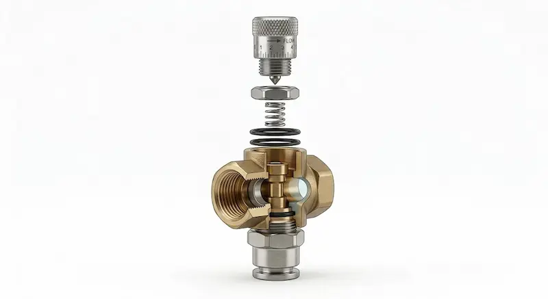 Các bộ phận cấu tạo nên van điều tiết