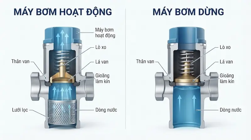 Nguyên lý hoạt động bên trong của rọ bơm